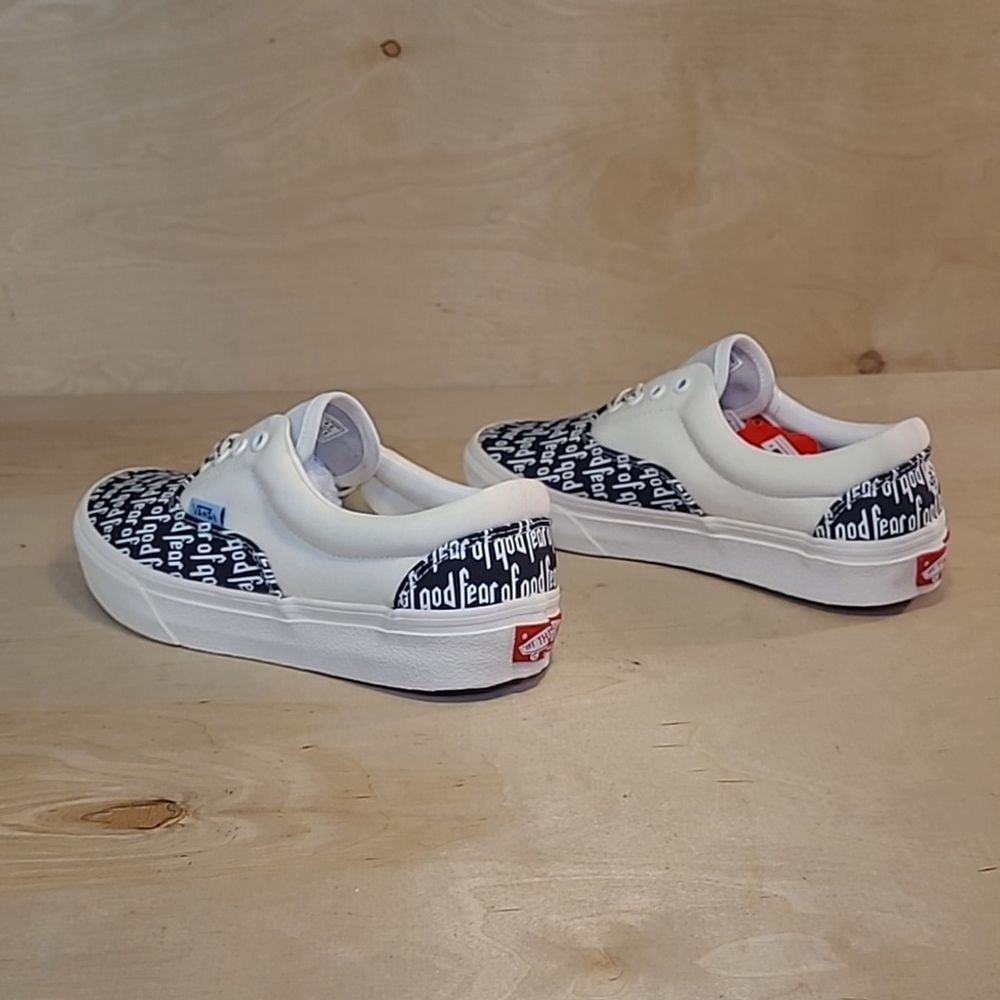Vans Era X Fear Of God 95 Black White Canvas Shoes - Picture 7 of 14